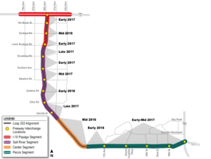 South Mountain Freeway phase map.